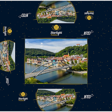 Bridge over the Altmühl in Riedenburg with Rosenstein Castle on the Altmühl Cycle Path 1000 Jigsaw Puzzle box 3D Modell