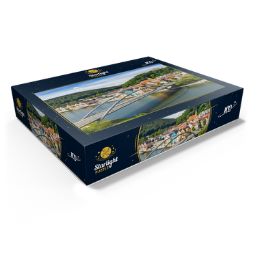 Bridge over the Altmühl in Riedenburg with Rosenstein Castle on the Altmühl Cycle Path 100 Jigsaw Puzzle box view1