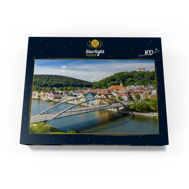 Bridge over the Altmühl in Riedenburg with Rosenstein Castle on the Altmühl Cycle Path 100 Jigsaw Puzzle box view1