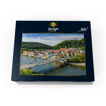 Bridge over the Altmühl in Riedenburg with Rosenstein Castle on the Altmühl Cycle Path 500 Jigsaw Puzzle box view1