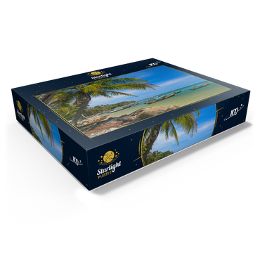 Fishing boats on the beach of Bang Tao, Phuket island, Thailand 100 Jigsaw Puzzle box view1