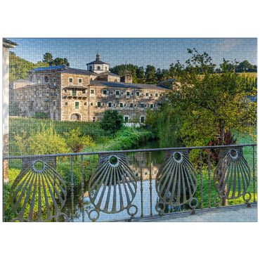 puzzleplate Monasterio San Xulián y Basilisa de Samos in Samos near Sarria, Camino de Santiago pilgrimage route 1000 Jigsaw Puzzle