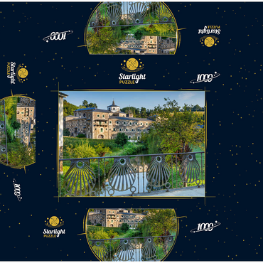 Monasterio San Xulián y Basilisa de Samos in Samos near Sarria, Camino de Santiago pilgrimage route 1000 Jigsaw Puzzle box 3D Modell