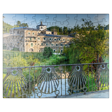 puzzleplate Monasterio San Xulián y Basilisa de Samos in Samos near Sarria, Camino de Santiago pilgrimage route 100 Jigsaw Puzzle