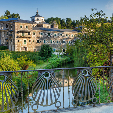 Monasterio San Xulián y Basilisa de Samos in Samos near Sarria, Camino de Santiago pilgrimage route 500 Jigsaw Puzzle 3D Modell