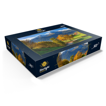Nature adventure trail near Bischofswiesen near Berchtesgaden with view to the Watzmann mountain 500 Jigsaw Puzzle box view1