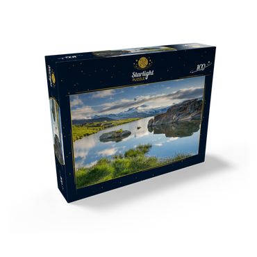 Stellisee mountain lake with the Matterhorn (4478m) 100 Jigsaw Puzzle box view1