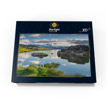 Stellisee mountain lake with the Matterhorn (4478m) 100 Jigsaw Puzzle box view1