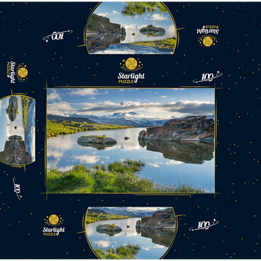 Stellisee mountain lake with the Matterhorn (4478m) 100 Jigsaw Puzzle box 3D Modell