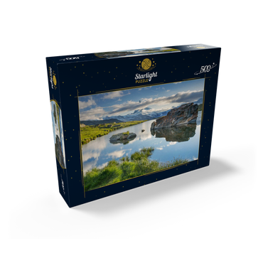 Stellisee mountain lake with the Matterhorn (4478m) 500 Jigsaw Puzzle box view1