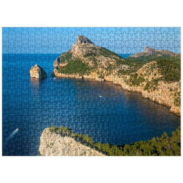 puzzleplate Cap de Formentor with the island Illot el Colomer, Pollenca, Serra de Tramuntana, Mallorca 500 Jigsaw Puzzle