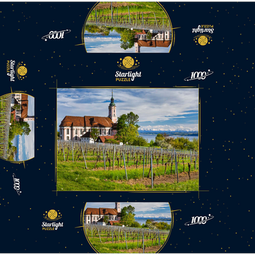 Pilgrimage church Birnau near Unteruhldingen at Lake Constance in springtime 1000 Jigsaw Puzzle box 3D Modell