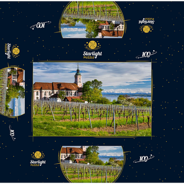 Pilgrimage church Birnau near Unteruhldingen at Lake Constance in springtime 100 Jigsaw Puzzle box 3D Modell