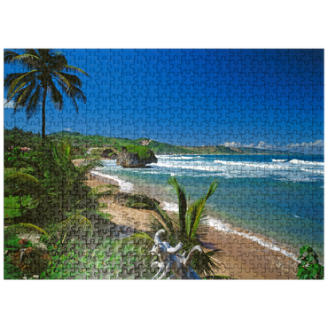 puzzleplate East coast near Bathseba, Barbados, Leeward Islands, Caribbean Sea 500 Jigsaw Puzzle
