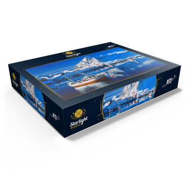 Sakrisoy harbor near Reine with Olstinden (674m) 100 Jigsaw Puzzle box view1