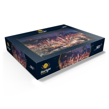 Fireworks over Garmisch-Partenkirchen, Upper Bavaria, Bavaria, Germany 500 Jigsaw Puzzle box view1