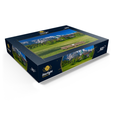 Hotel Schloss Elmau with the G7 summit bench against Wettersteinwand near Klais 500 Jigsaw Puzzle box view1