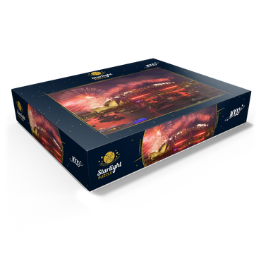 New Year fireworks with Opera House and Harbour Bridge, Sydney, New South Wales, Australia 1000 Jigsaw Puzzle box view1