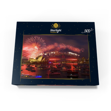 New Year fireworks with Opera House and Harbour Bridge, Sydney, New South Wales, Australia 500 Jigsaw Puzzle box view1