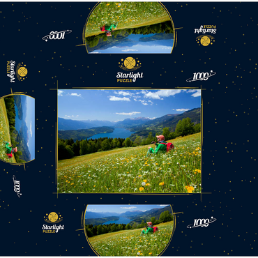 View of Millstätter See and Hohe Tauern, Carinthia, Austria 1000 Jigsaw Puzzle box 3D Modell