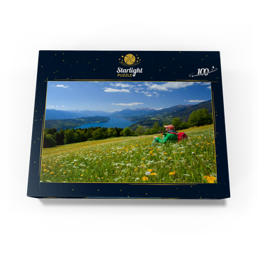 View of Millstätter See and Hohe Tauern, Carinthia, Austria 100 Jigsaw Puzzle box view1