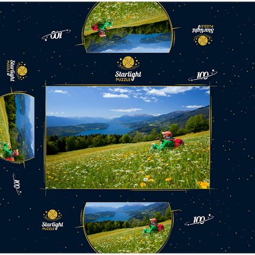 View of Millstätter See and Hohe Tauern, Carinthia, Austria 100 Jigsaw Puzzle box 3D Modell