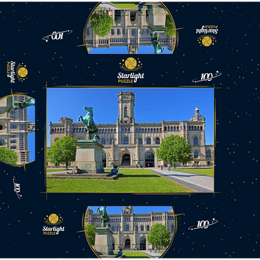 Gottfried Wilhelm Leibniz University in the Guelph Palace 100 Jigsaw Puzzle box 3D Modell