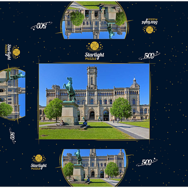 Gottfried Wilhelm Leibniz University in the Guelph Palace 500 Jigsaw Puzzle box 3D Modell