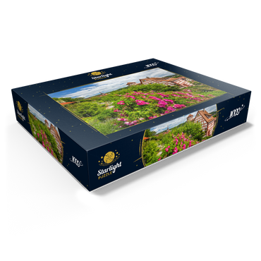 Rose garden at Romschlössle in Creglingen, Tauber valley 1000 Jigsaw Puzzle box view1