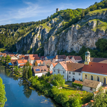 Place Essing with the castle Randeck at the river Altmühl 100 Jigsaw Puzzle 3D Modell