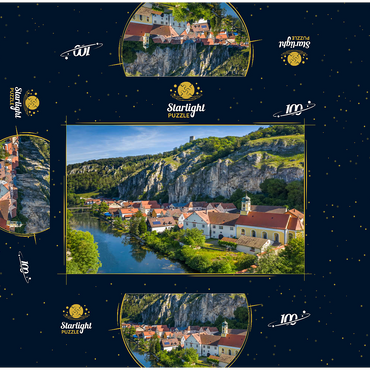 Place Essing with the castle Randeck at the river Altmühl 100 Jigsaw Puzzle box 3D Modell