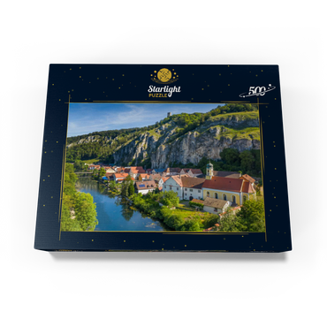 Place Essing with the castle Randeck at the river Altmühl 500 Jigsaw Puzzle box view1