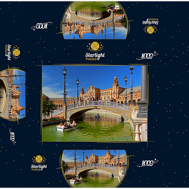 Plaza de Espana, Seville, Andalusia, Spain 1000 Jigsaw Puzzle box 3D Modell