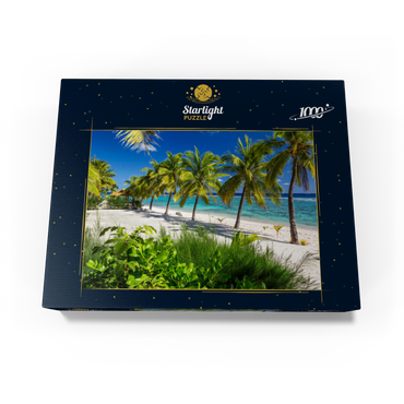 Palm Beach at Crown Beach Resort near Arorangi, Rarotonga Island, Cook Islands, South Seas 1000 Jigsaw Puzzle box view1