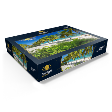 Palm Beach at Crown Beach Resort near Arorangi, Rarotonga Island, Cook Islands, South Seas 100 Jigsaw Puzzle box view1