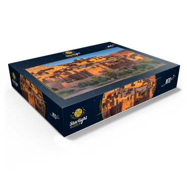 Morning atmosphere at the clay village of Ait Ben Haddou, High Atlas Mountains 100 Jigsaw Puzzle box view1
