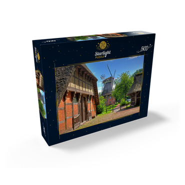 Open-air museum Ammerland farmhouse and cap windmill 500 Jigsaw Puzzle box view1