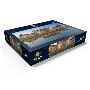 Chateau moat and north facade of Chambord Castle, France 100 Jigsaw Puzzle box view1