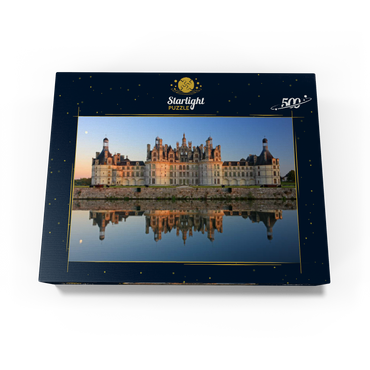 Chateau moat and north facade of Chambord Castle, France 500 Jigsaw Puzzle box view1