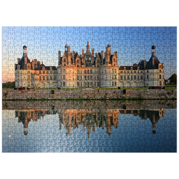puzzleplate Chateau moat and north facade of Chambord Castle, France 500 Jigsaw Puzzle