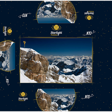 Zugspitze summit cross (2962m) 100 Jigsaw Puzzle box 3D Modell