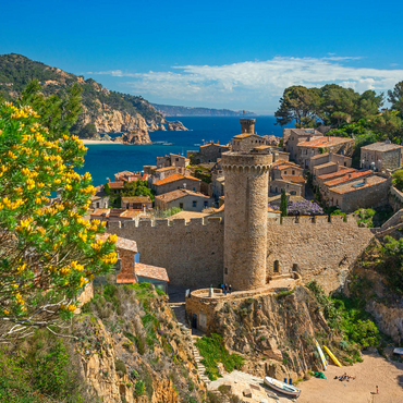 Medieval city wall of Vila Vella, Tossa de Mar, Costa Brava, Catalonia, Spain 1000 Jigsaw Puzzle 3D Modell