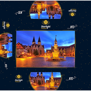 Old Town Market Fountain (Marienbrunnen), Brunswick 100 Jigsaw Puzzle box 3D Modell