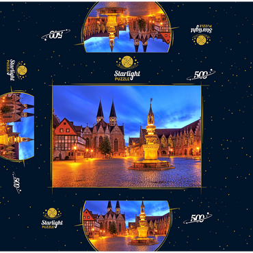 Old Town Market Fountain (Marienbrunnen), Brunswick 500 Jigsaw Puzzle box 3D Modell