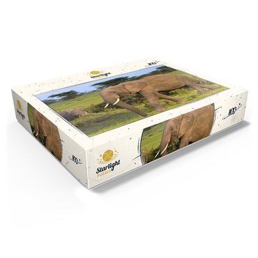 Masai Mara, Kenya, elephants 100 Jigsaw Puzzle box view1