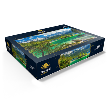 Eibsee with Wetterstein mountains and Zugspitze (2962m) near Grainau, Upper Bavaria 100 Jigsaw Puzzle box view1