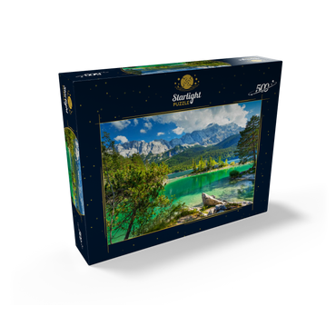 Eibsee with Wetterstein mountains and Zugspitze (2962m) near Grainau, Upper Bavaria 500 Jigsaw Puzzle box view1