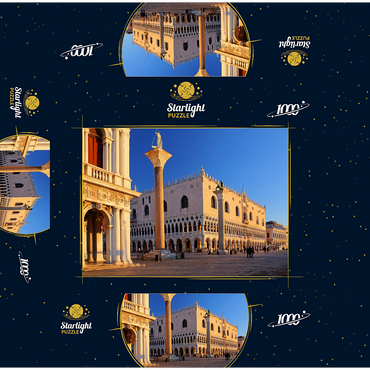 Biblioteca Nationale Marciana, Piazzetta and Doge's Palace, Venice, Italy 1000 Jigsaw Puzzle box 3D Modell