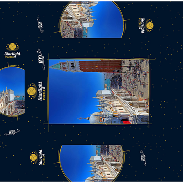 St. Mark's Square with St. Mark's Church and Campanile, Venice, Italy 100 Jigsaw Puzzle box 3D Modell