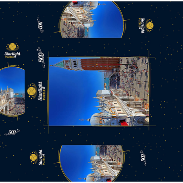 St. Mark's Square with St. Mark's Church and Campanile, Venice, Italy 500 Jigsaw Puzzle box 3D Modell